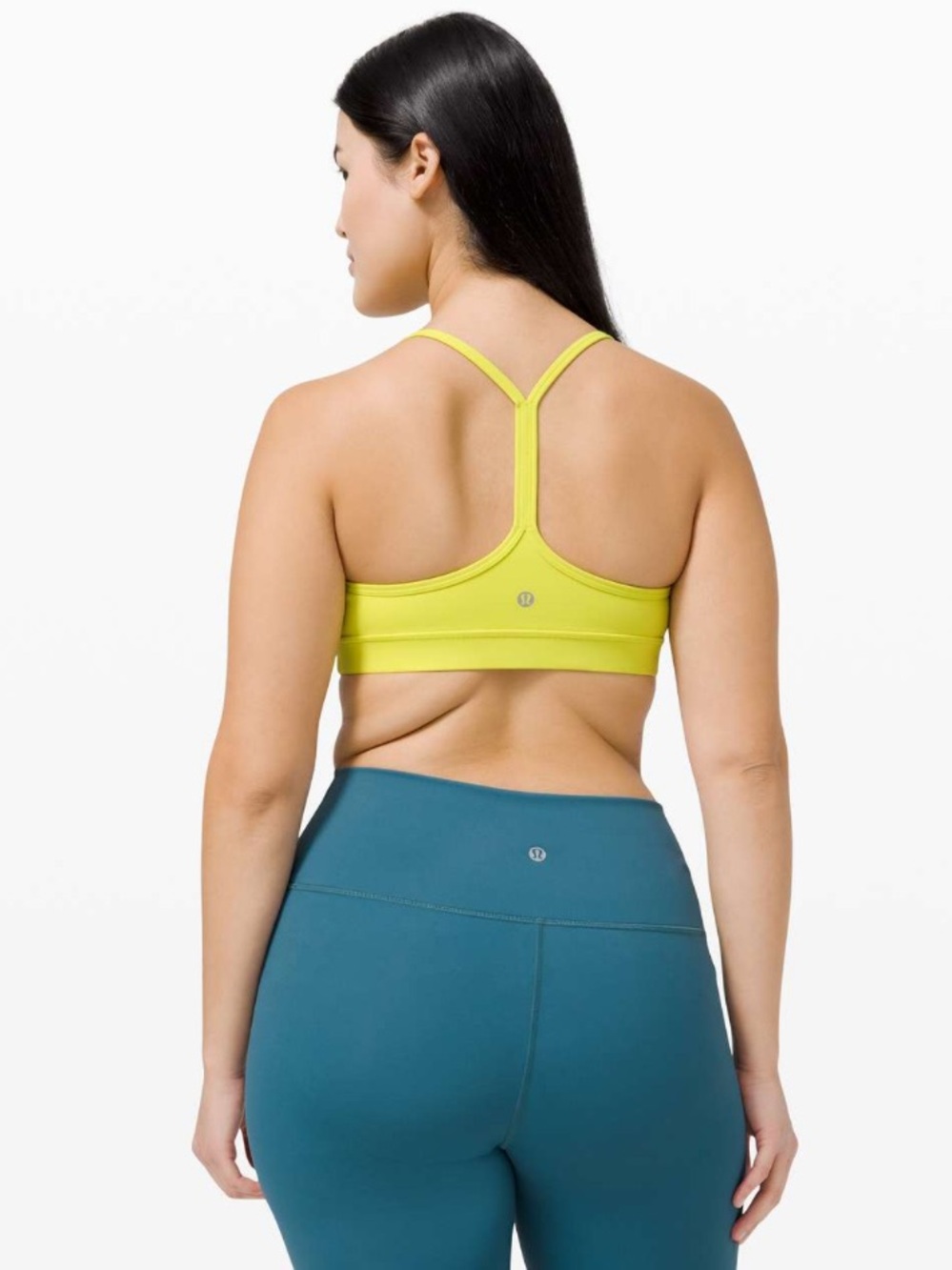 lululemon Flow Y Bra Nulu Light Support, B/C Cup Yellow Serpentine Size 10